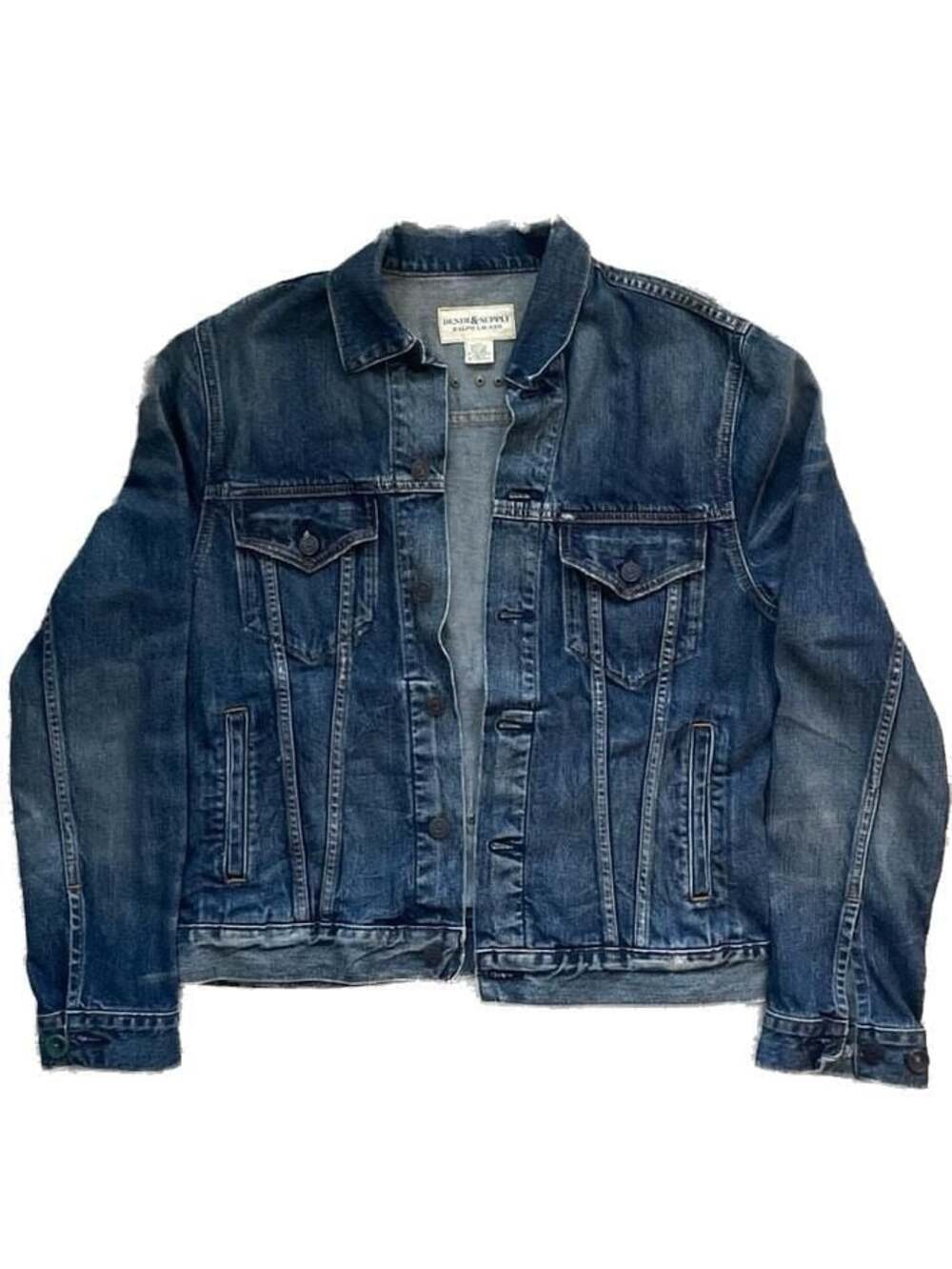 Denim & Supply Ralph Lauren Studded Bull Skull Dreamcatcher Denim Jacket Size M